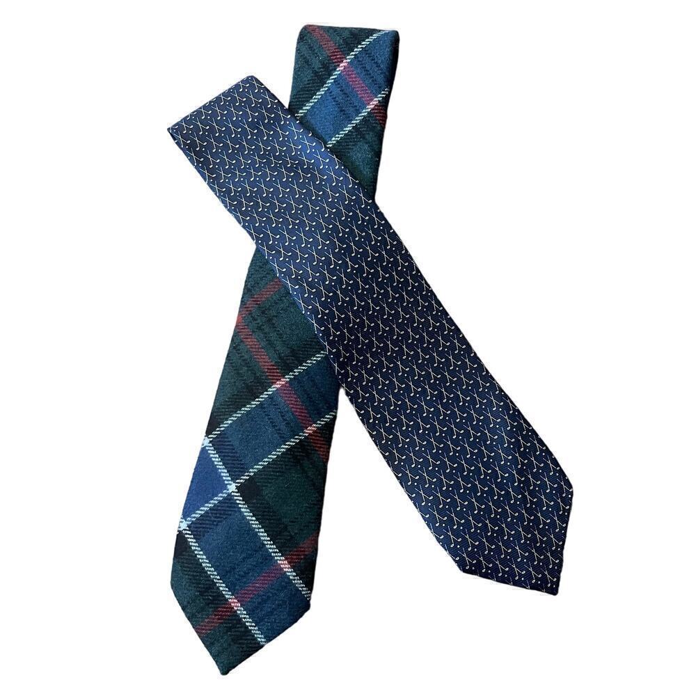 Ralph Lauren & Tommy Hilfiger Men's Ties Lot of 02 Silk/Wool Ties